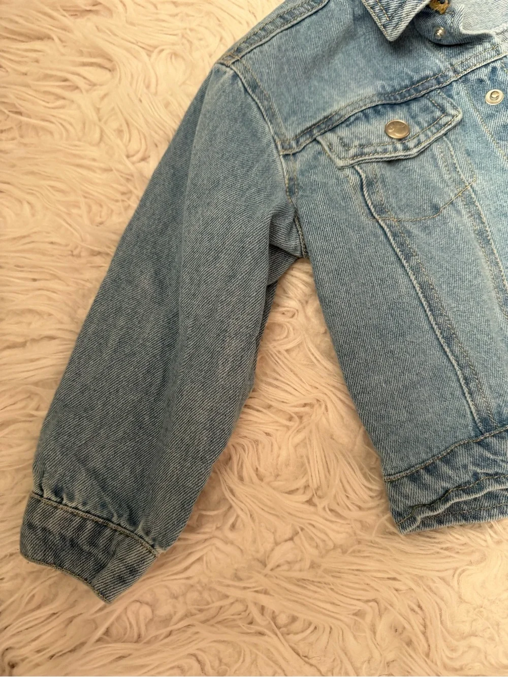 Disney Baby Minnie Mouse Denim Jean Jacket Glitter Bow